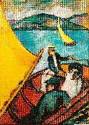 August Macke Segelboot auf dem Tegernsee oil on canvas